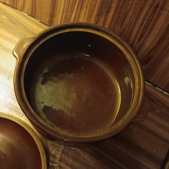 Vintage brown stoneware casserole dish lid - Picture 4 of 6